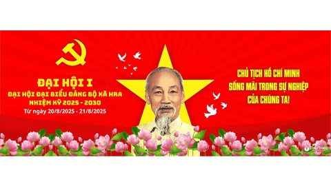 Chào mừng Đại hội Đại biểu Đảng bộ xã Hra lần thứ I, nhiệm kỳ 2025 - 2030